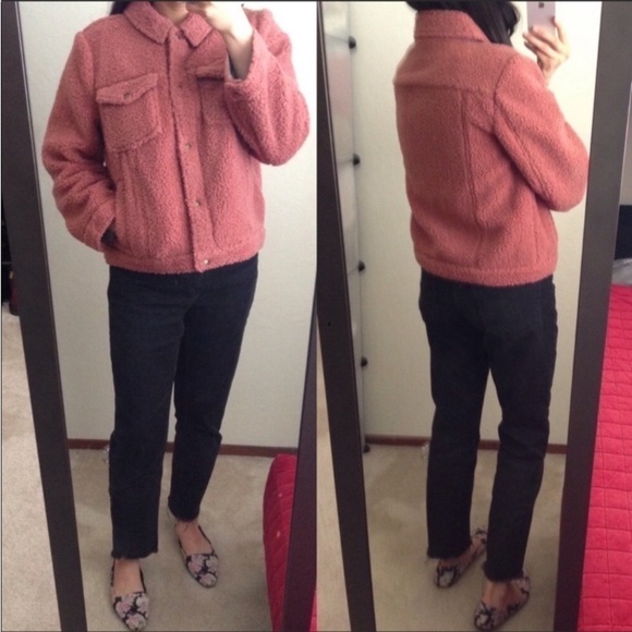 Lou & Grey Warm & Fuzzy Pink Teddy Jacket - Picture 8 of 9